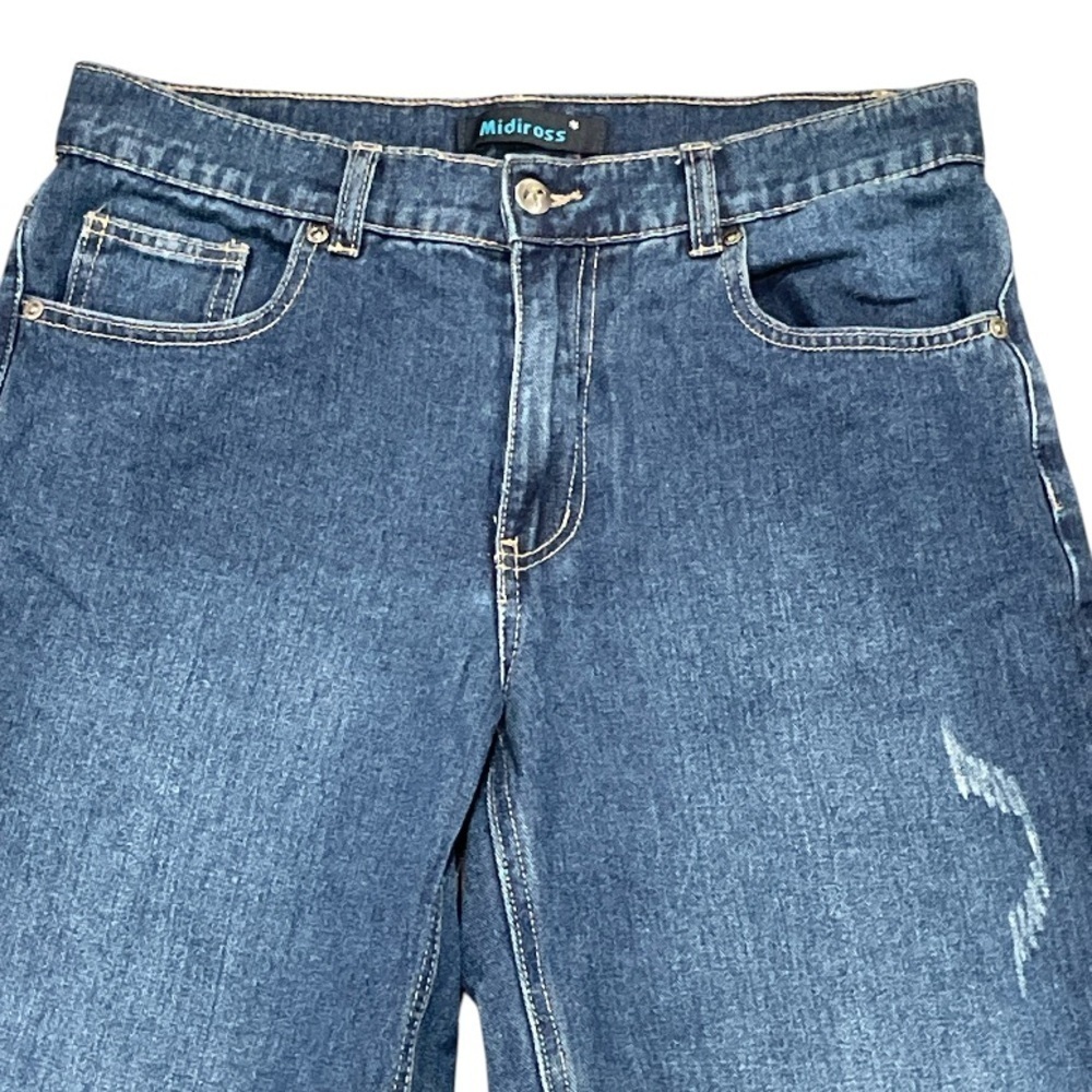 Midiross Women’s Wide Leg High Waist Jeans Size Medium 30” Waist - Picture 2 of 4